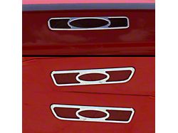UPR Products Designer Side Marker and Brake Light Bezels; Polished (05-09 Mustang)