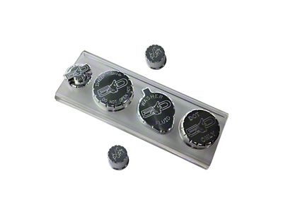 UPR Products Howling Coyote Engine Cap Covers; Satin (15-17 Mustang GT)