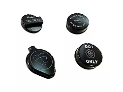 UPR Products Master Cylinder Cap Cover Engraved; Black (15-24 Mustang, Excluding GT350 & GT500)