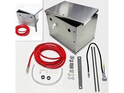 UPR Products NHRA Legal Universal Aluminum Battery Box Kit (Universal; Some Adaptation May Be Required)