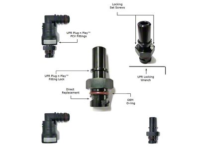UPR Products Plug N Play Adjustable Hi-Flo PCV Valve (11-23 Mustang GT, GT350)