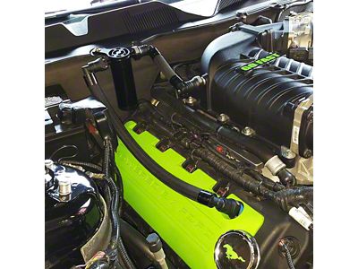 UPR Products Plug N Play Firewall Mount SC Oil Catch Can; Black (11-14 Mustang GT w/ TVS Supercharger)