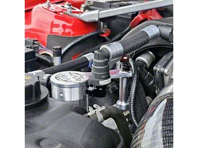UPR Products Plug N Play Oil Catch Can; Black (12-13 Mustang BOSS 302)