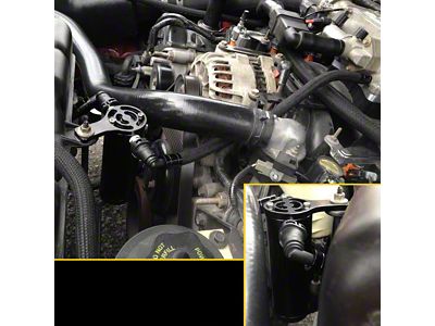 UPR Products Plug N Play SC Oil Catch Can; Black (96-04 Mustang GT)