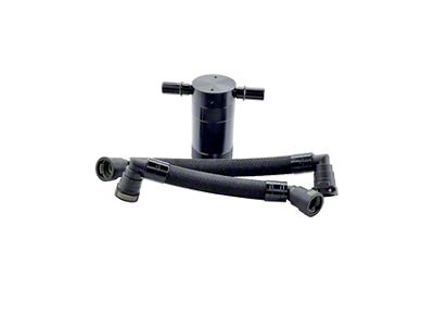 UPR Products Plug N Play SC Oil Catch Can; Black (18-23 Mustang GT)