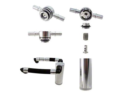 UPR Products Plug N Play Short SC Oil Catch Can; Satin (11-17 Mustang V6)