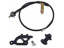 UPR Products Quadrant Clutch Cable and Firewall Adjuster Kit; Black (79-95 Mustang)