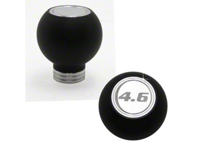 UPR Products Round Composite Shift Knob with 4.6 Logo; Polished (05-10 Mustang GT)