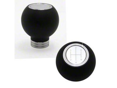 UPR Products Round Composite Shift Knob with 5-Speed Logo; Polished (05-10 Mustang GT, V6)