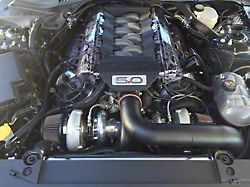 UPR Products Single Valve Plug N Play Clean Side Oil Catch Can; Black (15-23 Mustang GT w/ Hellion Top Mount Turbocharger)