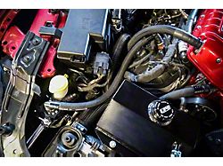 UPR Products Single Valve Plug N Play Clean Side Oil Catch Can; Black (15-23 Mustang GT w/ Whipple Gen5/6/VMP Odin Supercharger)