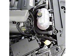 UPR Products Single Valve Plug N Play Oil Catch Can; Black (15-23 Mustang GT)
