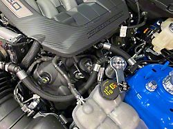 Single Valve Plug N Play Clean Side Oil Catch Can; Black (24-26 Mustang GT, Dark Horse)