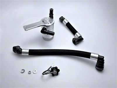 UPR Products Whipple Supercharged Plug N Play Clean Side Oil Catch Can; Satin (24-25 Mustang GT, Dark Horse)
