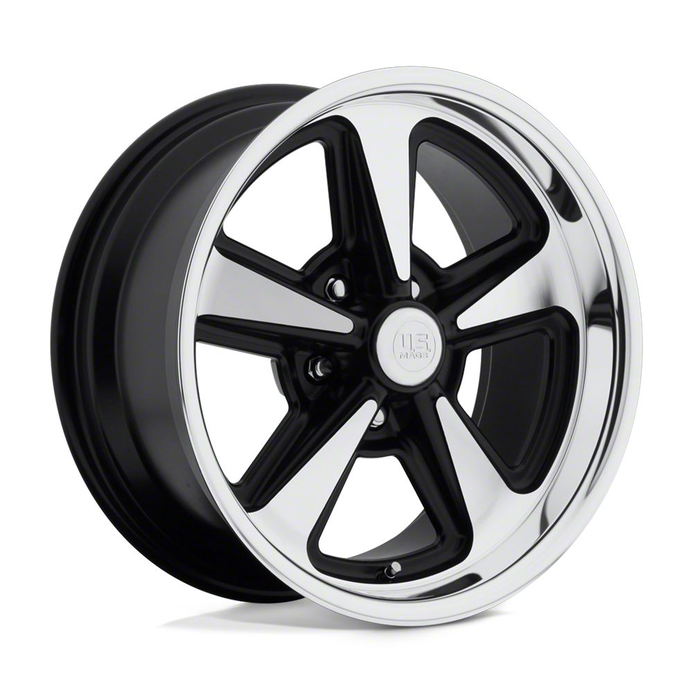 US Mag Mustang Bandit Matte Black Machined Wheel; 18x8; 1mm US Mag Mustang Bandit Matte Black Machined Wheel; 18x8; 1mm