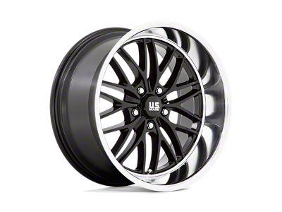 US Mag Cruz Gloss Black with Diamond Cut Lip Wheel; 20x8.5; 6mm Offset (93-02 Camaro)