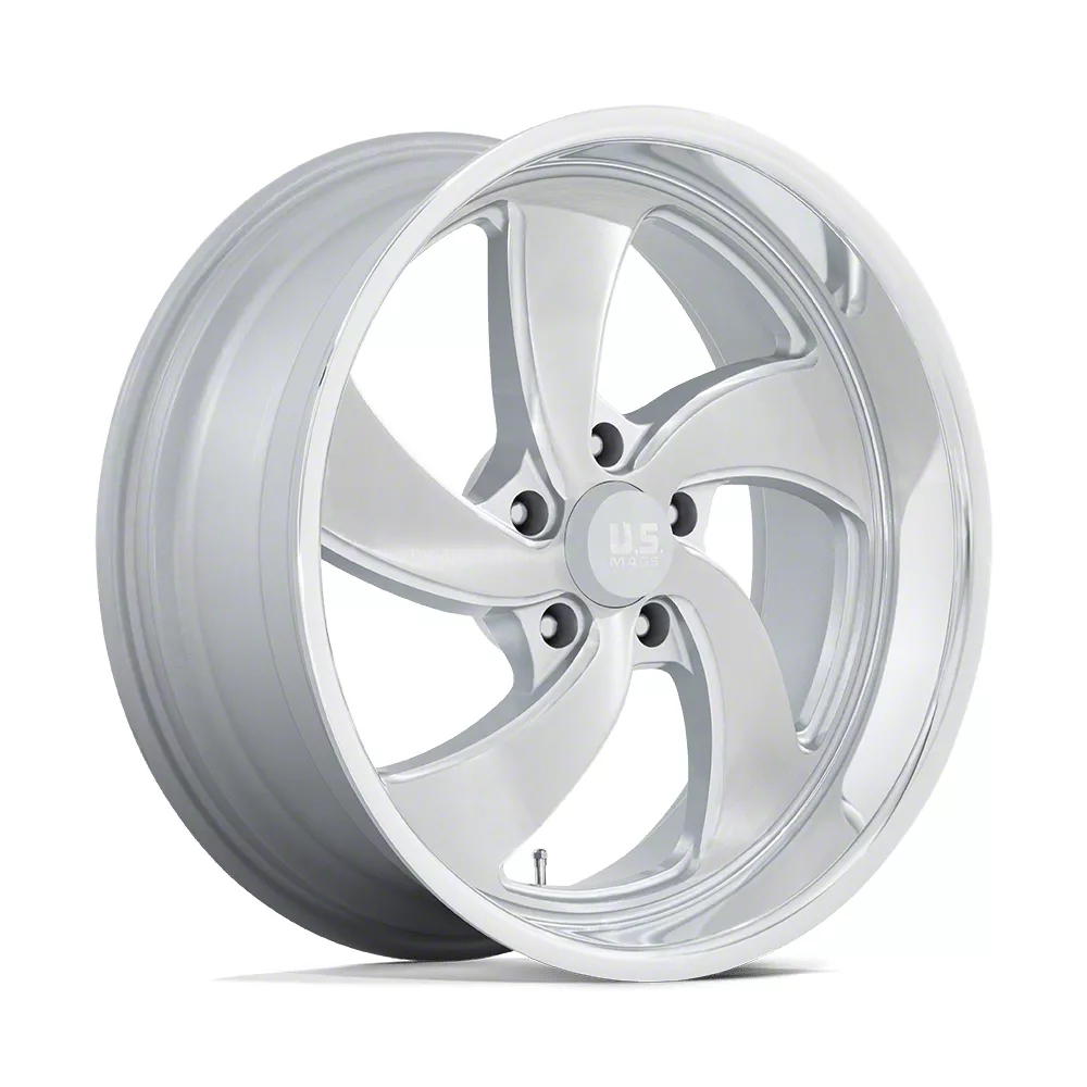 US Mag Desperado Silver Brushed Face with Milled Diamond Cut Wheel; Right Directional; 20x8; 1mm Offset (93-02 Camaro)
