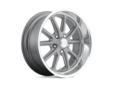 US Mag Rambler Textured Gray with Diamond Cut Lip Wheel; 18x9.5; 1mm Offset (93-02 Camaro)