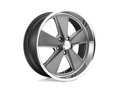 US Mag Roadster Matte Gunmetal Machined Wheel; 18x9.5; 1mm Offset (93-02 Camaro)
