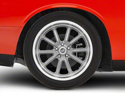 US Mag Rambler Matte Gunmetal Machined Wheel; Rear Only; 20x10.5; 20mm Offset (08-23 RWD Challenger, Excluding Widebody)