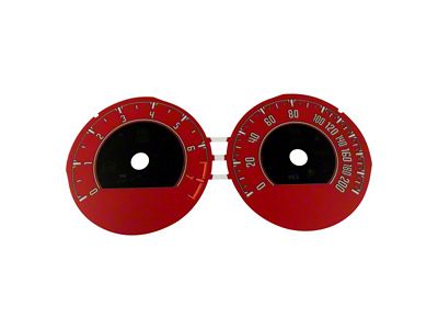 US Speedo Daytona Edition Gauge Face; MPH; White Face/Red Graphics (16-18 Camaro LS, LT)