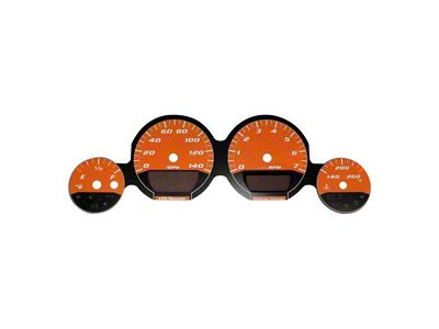 US Speedo Daytona Edition Gauge Face; 140 MPH; Orange (08-09 Challenger)