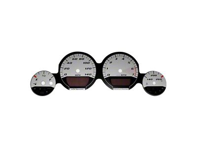 US Speedo Daytona Edition Gauge Face; 140 MPH; Silver (08-09 Challenger)