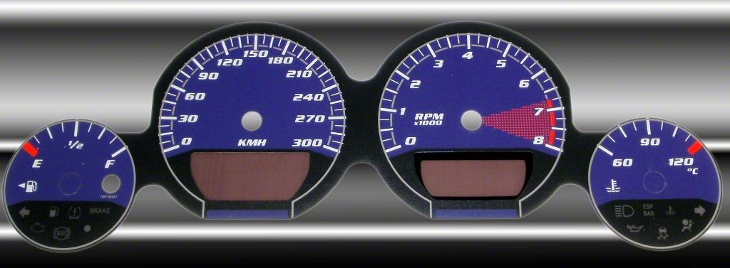US Speedo Challenger Daytona Edition Gauge Face; 300 KMH US Speedo Challenger Daytona Edition Gauge Face; 300 KMH