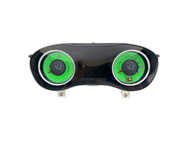 US Speedo Daytona Edition Gauge Face with Scat Pack Logo; MPH; Green (15-23 Challenger Scat Pack)
