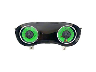 US Speedo Daytona Edition Gauge Face with Scat Pack Logo; MPH; Green (15-23 Challenger Scat Pack)