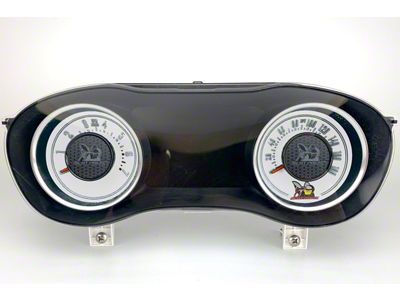 US Speedo Daytona Edition Gauge Face with Scat Pack Logo; MPH; White (15-23 Challenger Scat Pack)