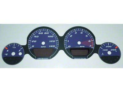 US Speedo Daytona Edition Gauge Face; 140 MPH; Purple (06-09 Charger)