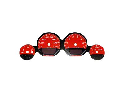 US Speedo Daytona Edition Gauge Face; 140 MPH; Red (06-09 Charger)