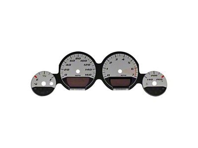 US Speedo Daytona Edition Gauge Face; 160 MPH; Silver (06-09 Charger R/T)