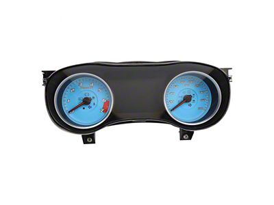 US Speedo Daytona Edition Gauge Face; 180 MPH; Light Blue (15-23 Charger, Excluding SRT Hellcat)