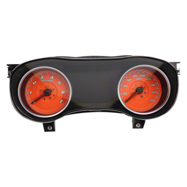 US Speedo Daytona Edition Gauge Face; 180 MPH; Orange (15-23 Charger, Excluding SRT Hellcat)