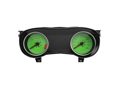 US Speedo Daytona Edition Gauge Face; 200 MPH; Green (15-23 Charger, Excluding SRT Hellcat)