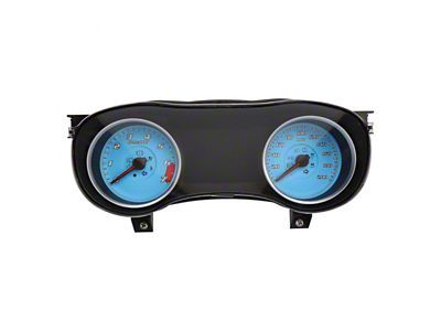 US Speedo Daytona Edition Gauge Face; 200 MPH; Light Blue (15-23 Charger, Excluding SRT Hellcat)