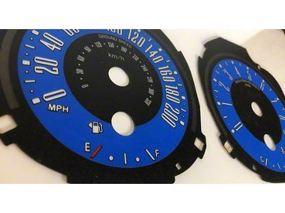 US Speedo Daytona Edition Gauge Face; 220 KMH; Green (06-09 Charger)