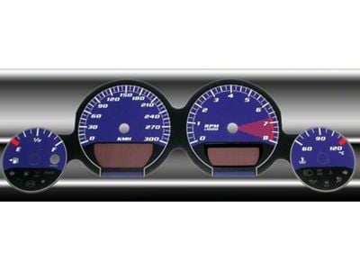 US Speedo Daytona Edition Gauge Face; 300 KMH; Purple (06-09 Charger SRT8)