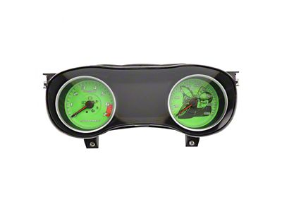 US Speedo Daytona Edition Gauge Face; MPH; Green (15-23 Charger Scat Pack)