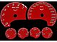 US Speedo Daytona Edition Gauge Face; KMH; Red (05-13 Corvette C6, Excluding Z06 & ZR1)
