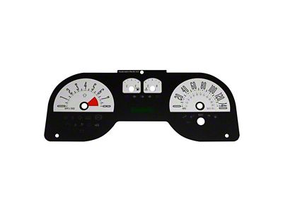 US Speedo Daytona Edition Gauge Face; MPH; 4-Gauges Silver (05-09 Mustang GT)