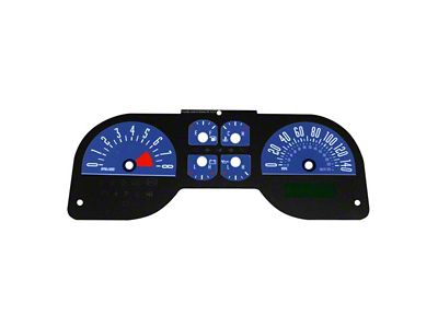 US Speedo Daytona Edition Gauge Face; MPH; 6-Gauges Blue (05-09 Mustang GT)