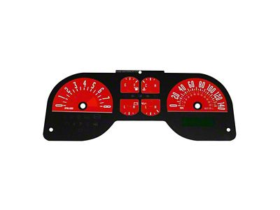 US Speedo Daytona Edition Gauge Face; MPH; 6-Gauges Red (05-09 Mustang GT)