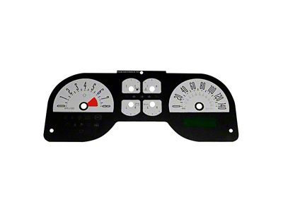 US Speedo Daytona Edition Gauge Face; MPH; 6-Gauges Silver (05-09 Mustang GT)