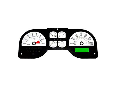 US Speedo Daytona Edition Gauge Face; MPH; 6-Gauges White (05-09 Mustang V6)