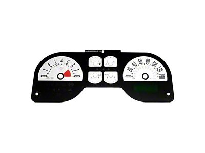 US Speedo Daytona Edition Gauge Face; MPH; 6-Gauges White (05-09 Mustang GT)