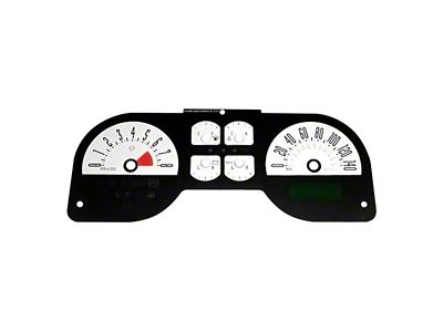 US Speedo Daytona Edition Gauge Face; MPH; 6-Gauges White (05-09 Mustang GT)