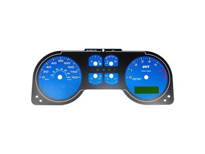 US Speedo Daytona Edition Gauge Face; MPH; Blue (07-09 Mustang GT500)